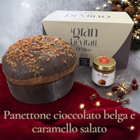 Panettone cioccolato belga e caramello salato